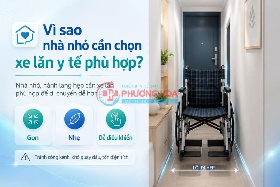 Xe lăn y tế cho nhà nhỏ